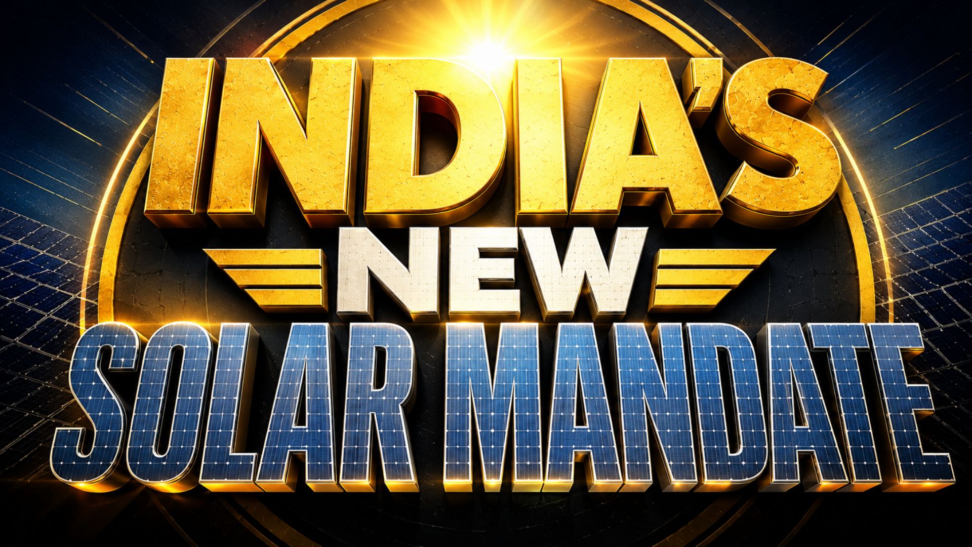 India's New Solar Mandate